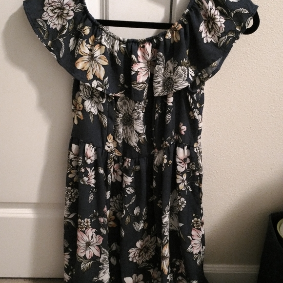 Navy Blue Floral Dress from Target - Picture 1 of 3